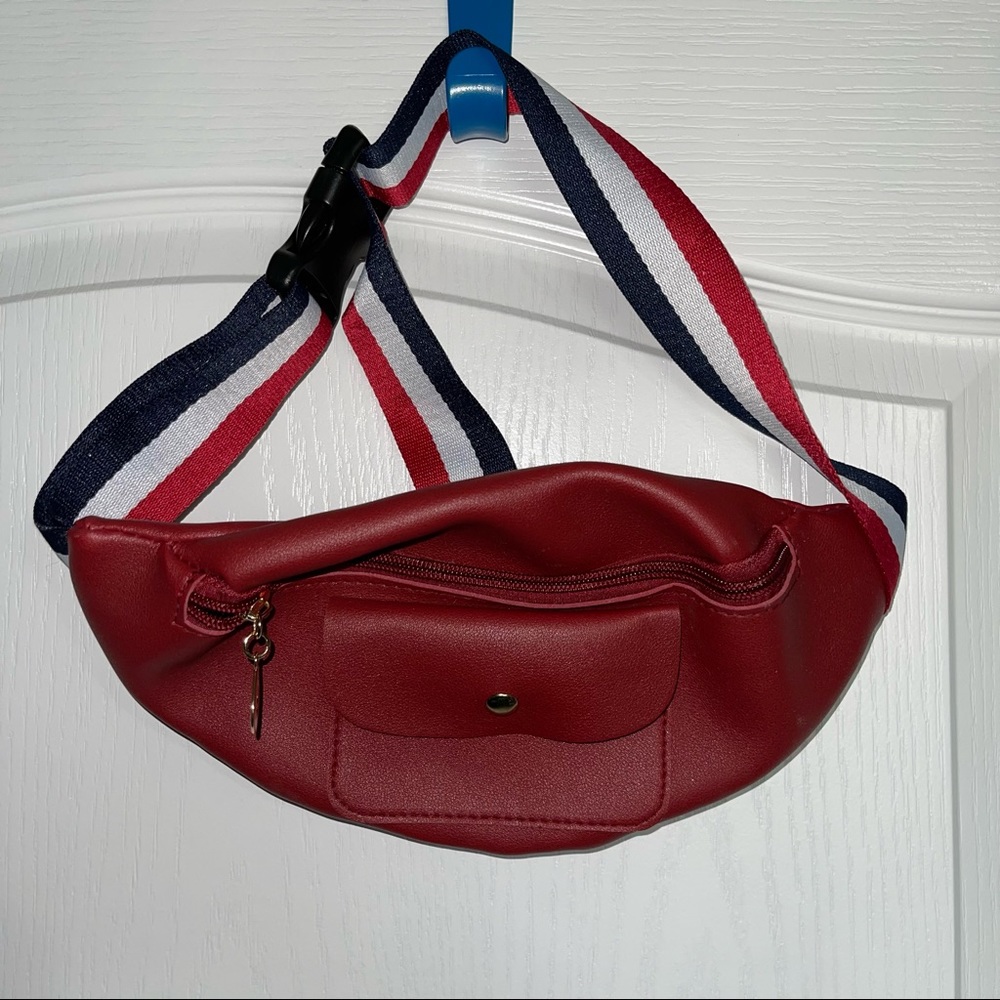 Never used red, white, & blue Amazon fanny pack.